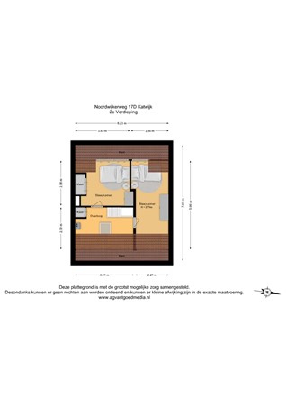 Floorplan - Noordwijkerweg 17D, 2223 AD Katwijk